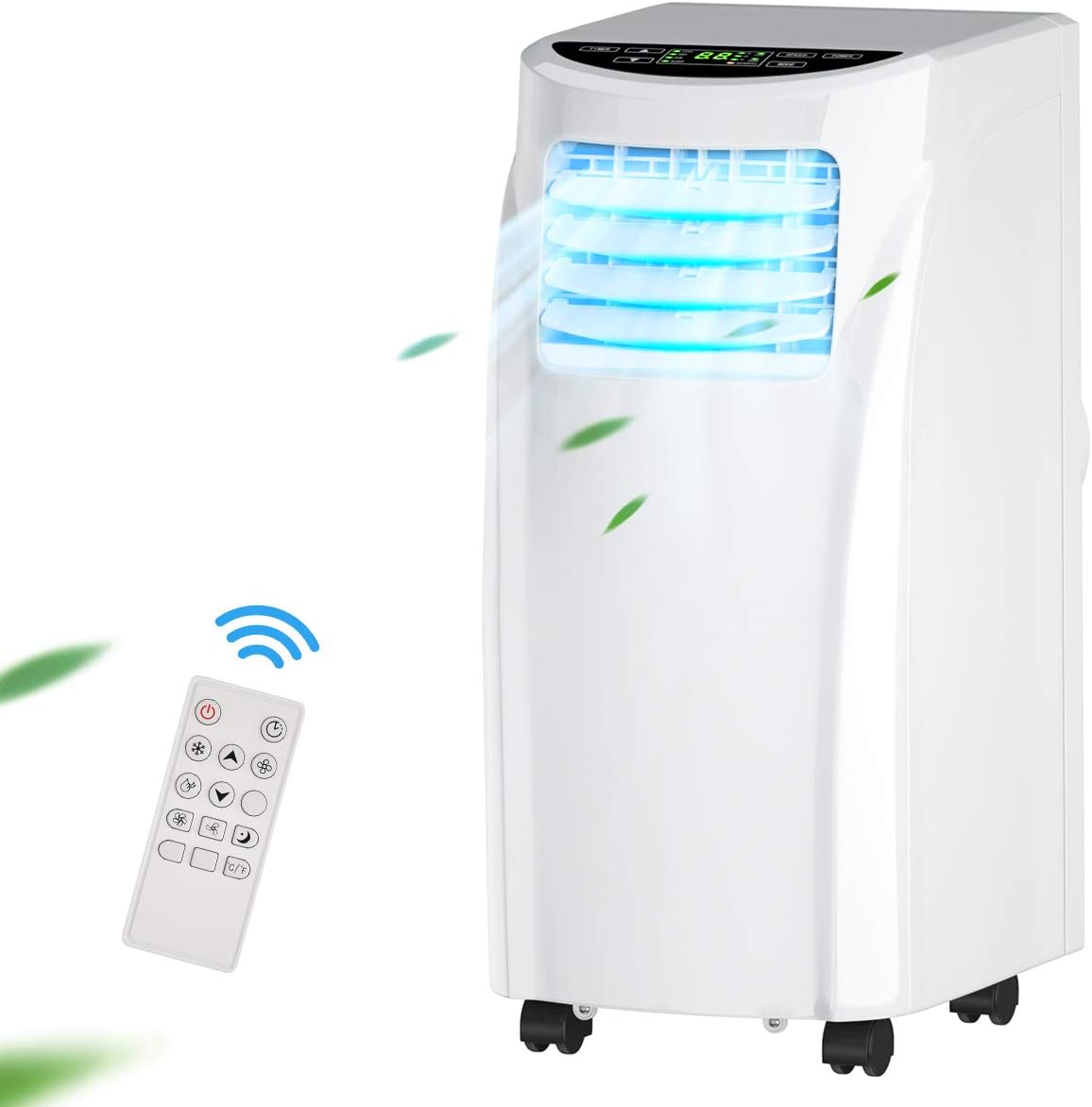 COSTWAY Portable Air Conditioner, 8000 BTU Air Conditioner Unit spaces up to 230 Sq.Ft with Remote Control Dehumidifier Function Window Wall Mount
