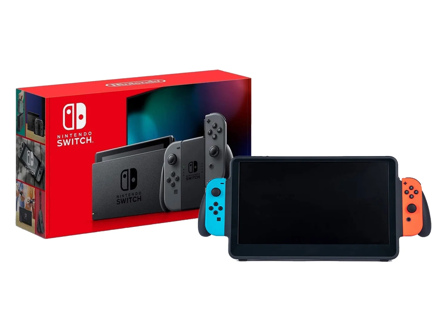 Nintendo Switch 32GB Gray Joy-Con with UpSwitch ORION 11.6 inch Gaming Monitor Bundle - Radiant Selections