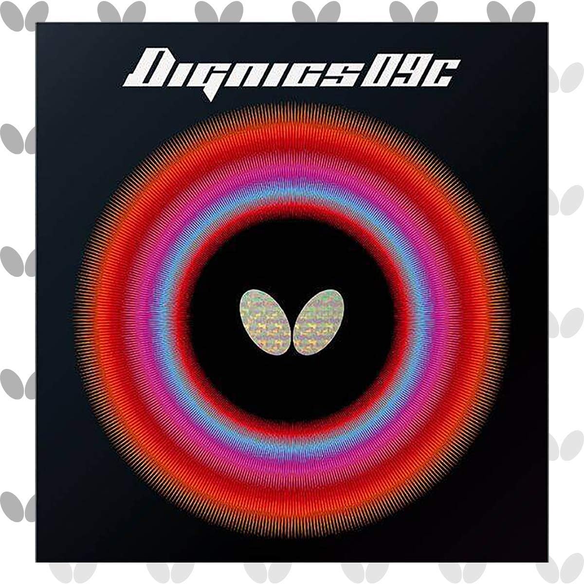 Butterfly Dignics 09C Table Tennis Rubber - 1.9 or 2.1 mm - Red or Black - 1 Inverted Table Tennis Rubber Sheet - Professional Table Tennis Rubber