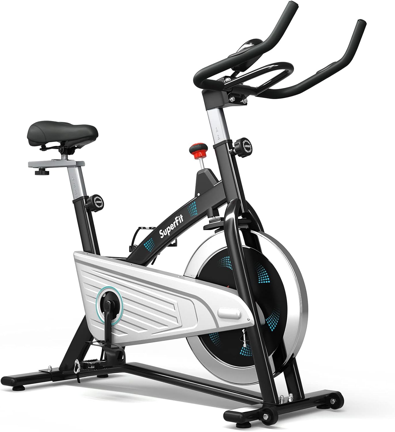 Goplus Magnetic Stationary Bike, Indoor Exercise Cycling Bike Smooth Belt Drive W/Heart Rate, LCD Monitor