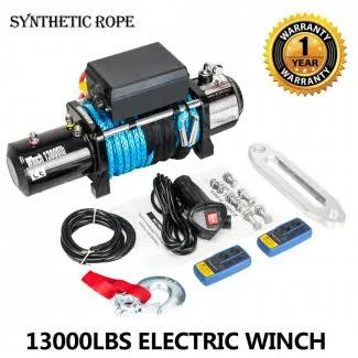 Ktaxon 13000lb Electric Recovery Winch Towing Off-Road ATV Synthetic Rope w/ Remote