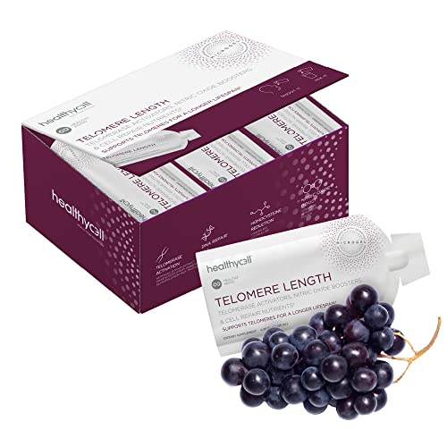 Healthycell Telomere Length - Liquid Gel Anti Aging Supplement for Lengthening Telomeres, DNA Repair, Cell Health, Stem Cell Support