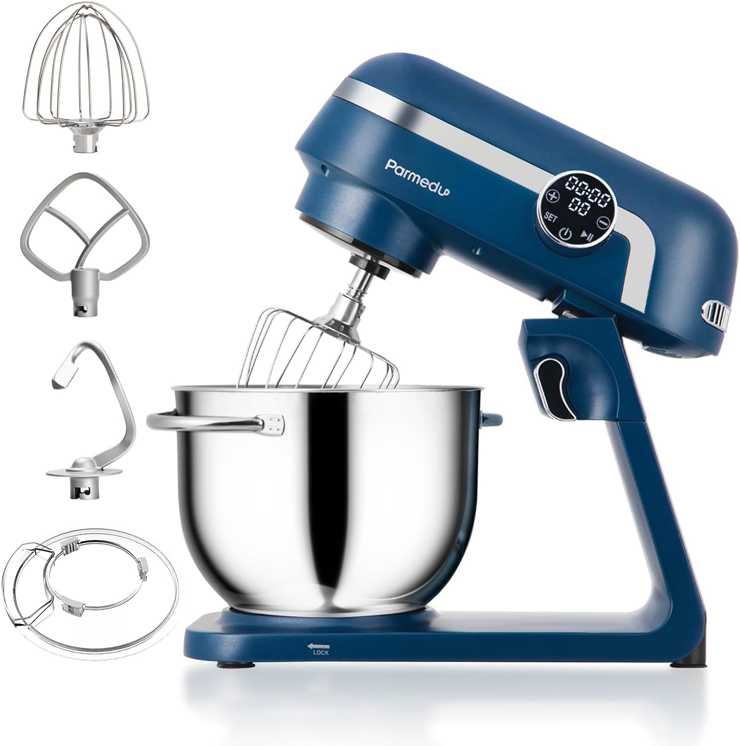 Stand Mixer: 6.5 Quart All Metal Mixer with LED Touch Display -600W 10-Speed Tilt-Head Mixer with Stainless Steel Bowl with Cover, Dough Hook, Beater