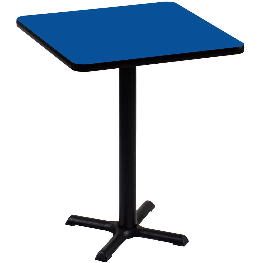 Correll Square Breakroom Pedestal Table Blue