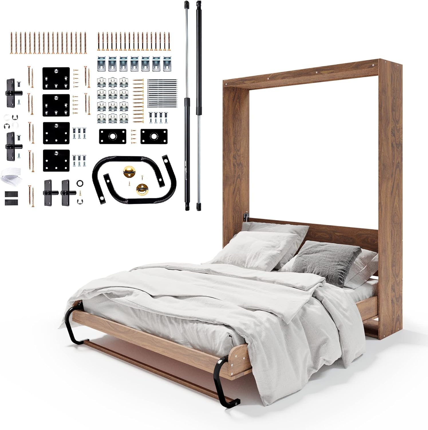 Murphy Bed Queen Size, Hardware Kit Cabinet Wall Bed Folding Bed