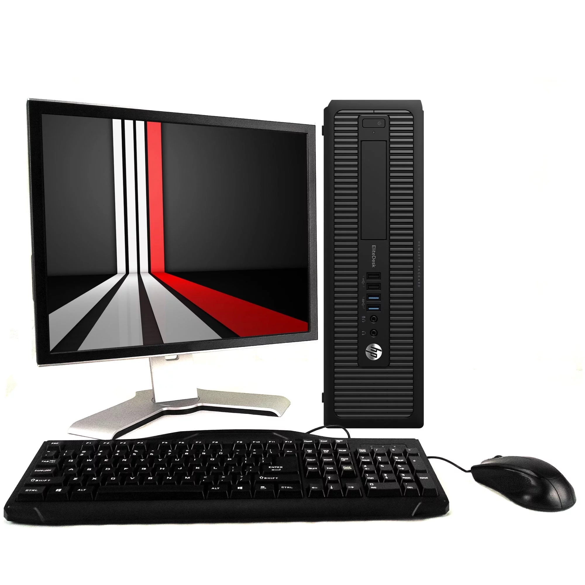HP EliteDesk 800G1 Desktop Computer PC, Intel Quad-Core i5, 2TB HDD, 16GB DDR3 RAM, Windows 10 Pro, DVD, WIFI, 19in Monitor