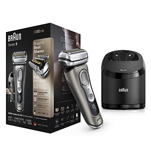 Braun Series 9 9385cc Latest Generation Electric Shaver, Rechargeable & Cordless Electric Razor for Men