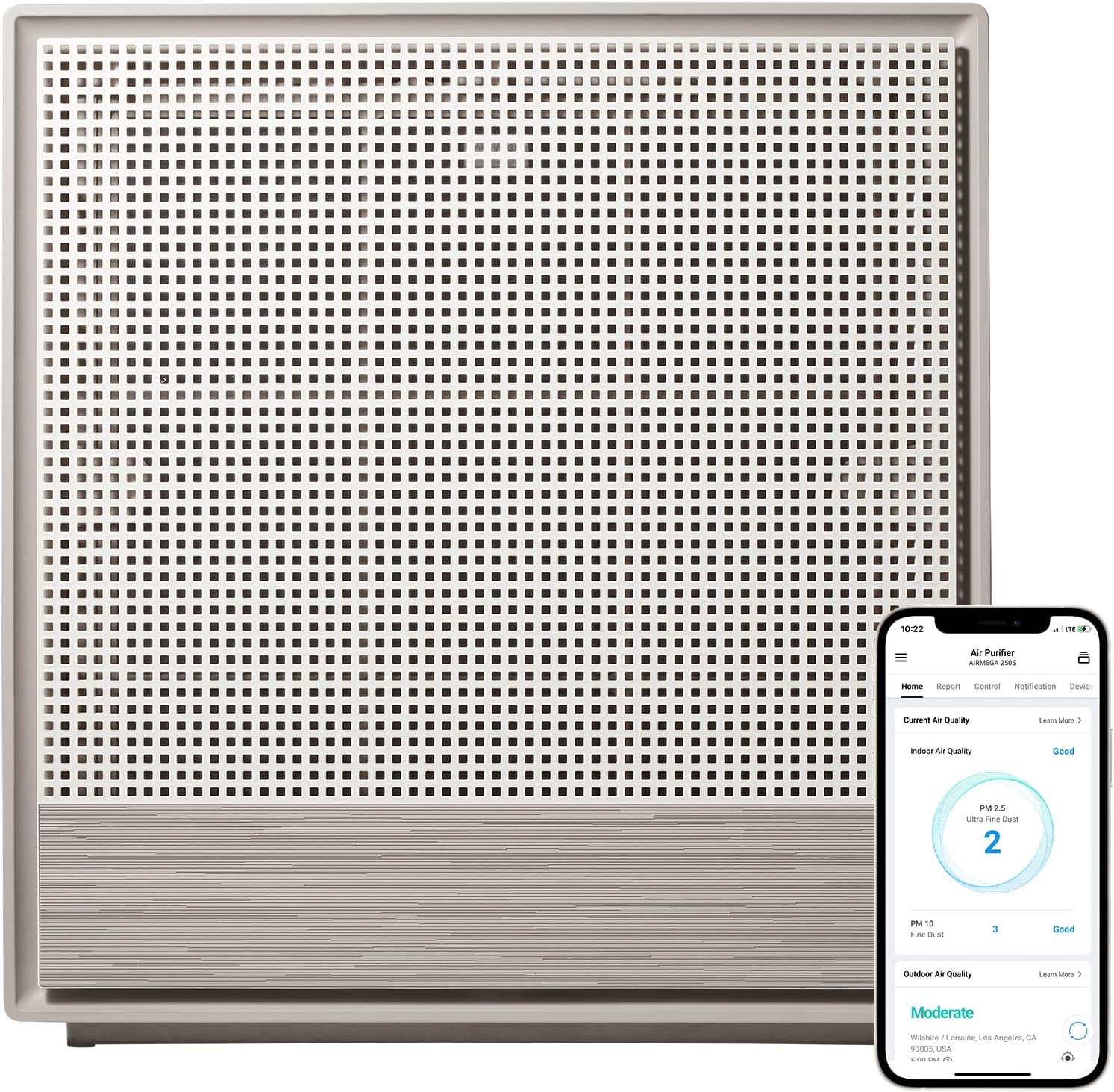 Coway Airmega 250 Smart Air Purifier (Covers 930 sq. ft.), True HEPA Air Purifier with Smart Technology