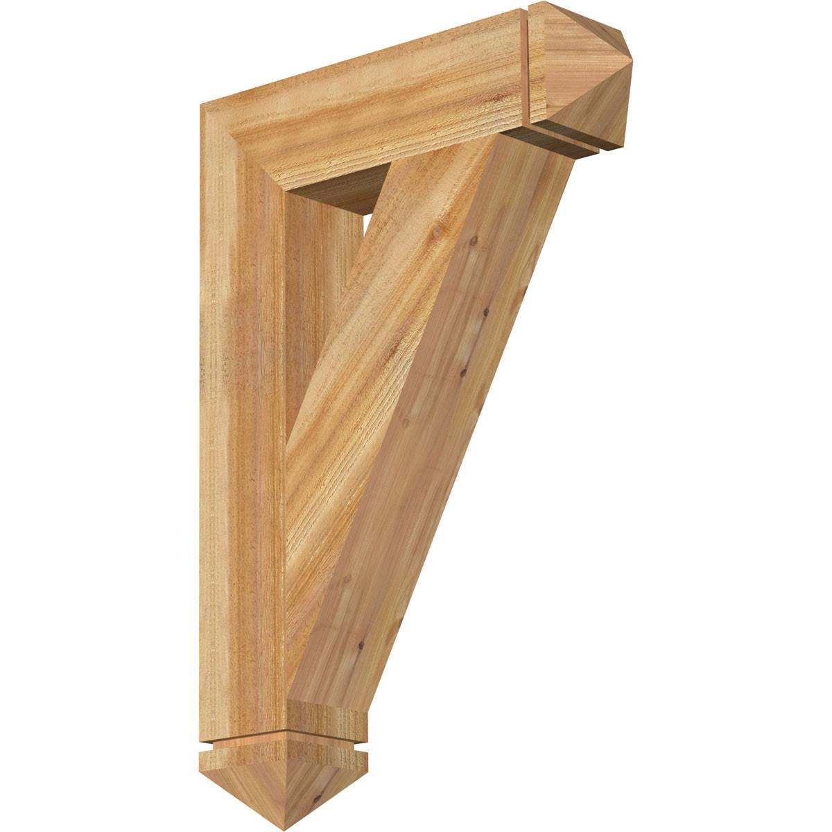 Ekena Millwork BKT06X26X38TRA03RWR 6x22W x 26x22D x 38x22H Traditional Arts u0026 Crafts Rough Sawn BRACKET, Western Red Cedar