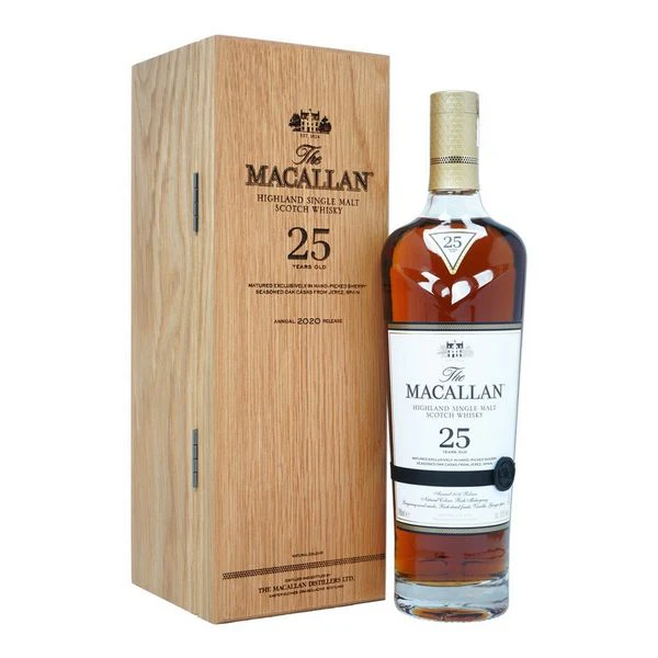 Macallan 25 Year Old Sherry Oak Cask Single Malt Scotch Whisky - 750ml - Nestor Liquor