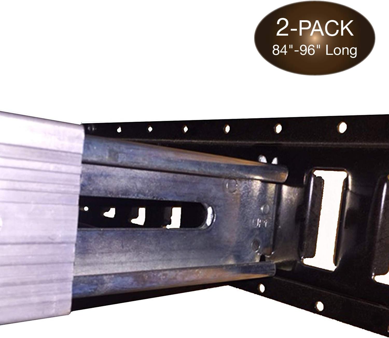 Two 85- 96 Adjustable Aluminum E-Track Decking/Shoring Beam | Cargo Load Lock Bar for Enclosed Trailers, Trucks, Vans