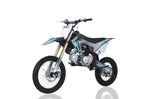 SYX MOTO Whip 125cc Kick Start Dirt Bike 4-Stroke Gas Powered Off Road Pit Bike, BLACK/PINK