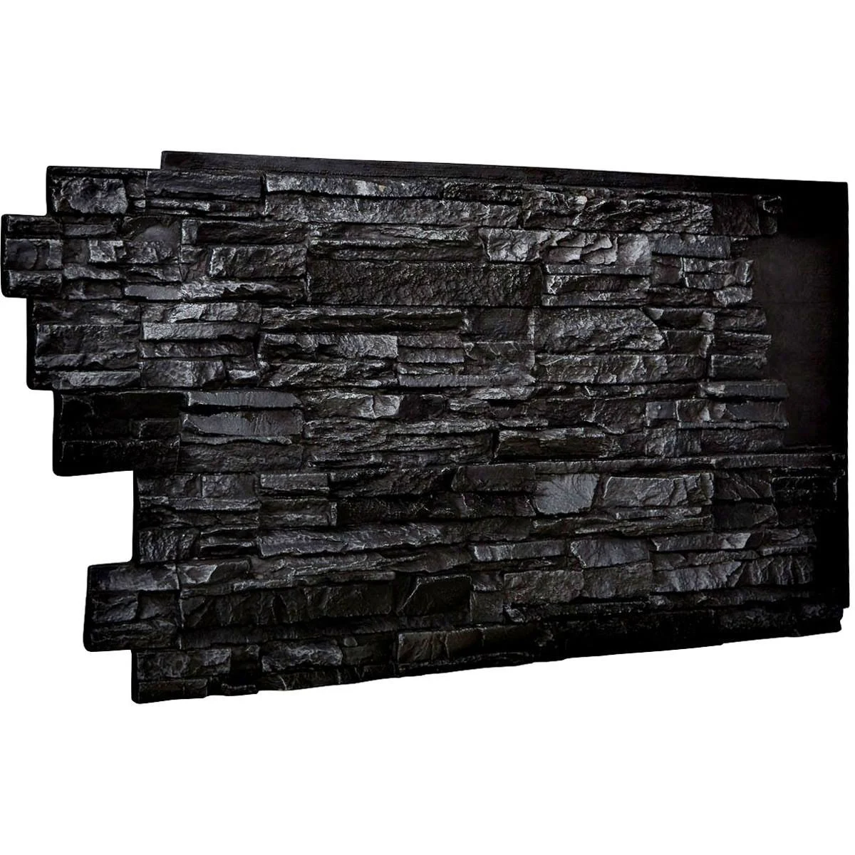 Ekena Millwork PN202NRGP 48x22W x 25x22H x 1 1/2x22D Stacked Endurathane Faux Stone Siding PANEL, Graphite