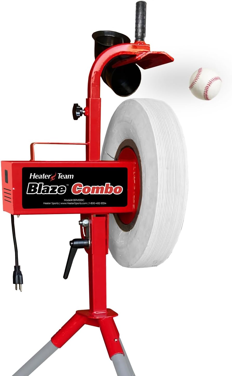 Heater Team Sports BLAZE Pitching Machine with 1 Yr. Warranty for Baseball