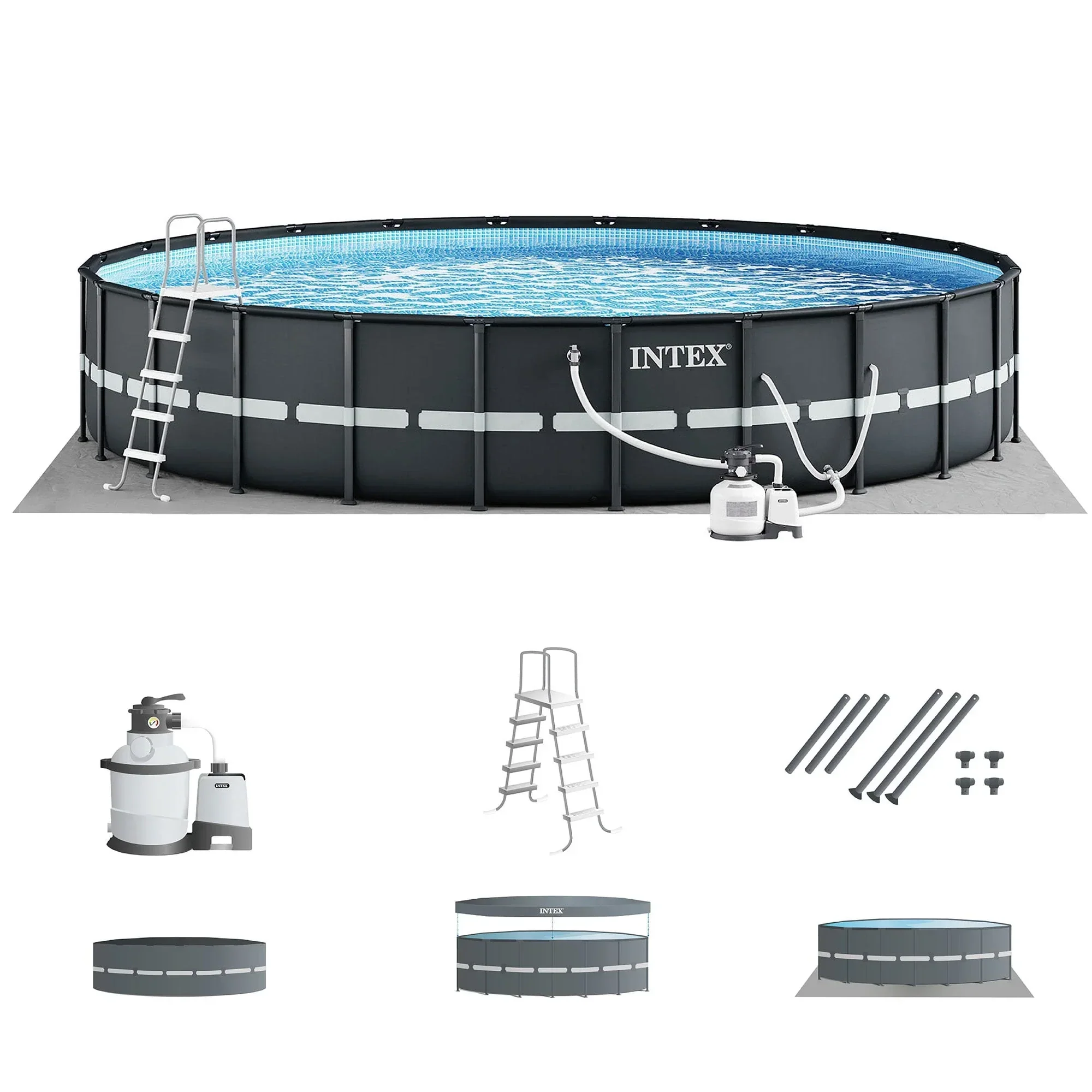 Intex Ultra XTR 18 ft x 52 in Round Above Ground Pool Set, Sand Filter Pump