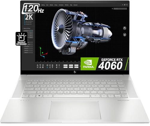 HP Envy 16 Workstation & Backlit Gaming Laptop (16.0" 2K Touchscreen 120Hz, 13th Gen i7-13700H, 64GB RAM, 1TB SSD, NVIDIA RTX 4060 8GB)