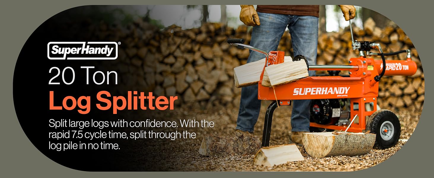 GUO077 B092RMY8ZT 20ton Log Splitter