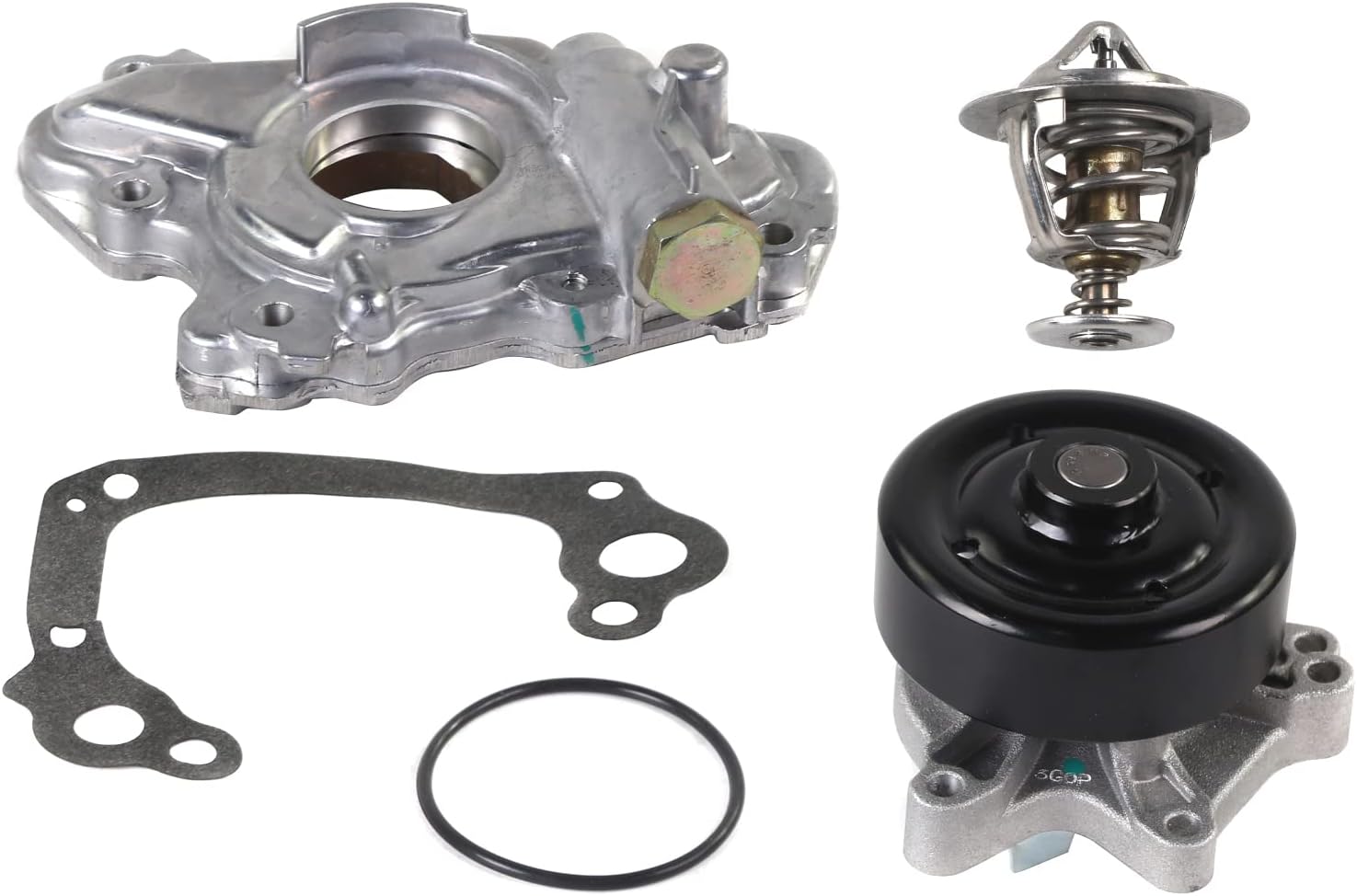 Mplus Engine Oil Pump & Water Pump & Thermostat Housing fits For Pontiac, For Toyota, 2004 2005 2006 Vibe 1.8L 1794CC l4 GAS DOHC, 2000-2005 Celica