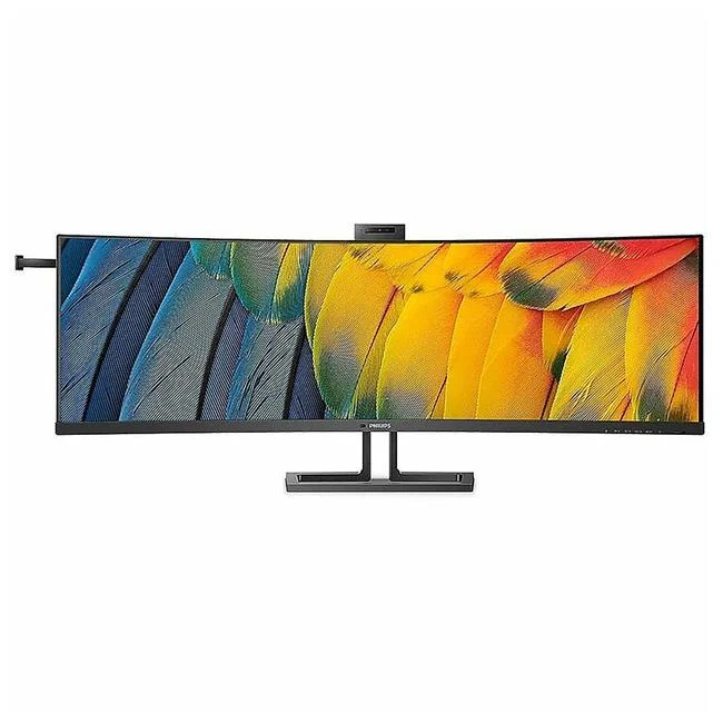 Philips 45B1U6900CH 45" Class Webcam Dual Quad HD (DQHD) Curved Screen LCD Monitor, 32:9, Textured Black