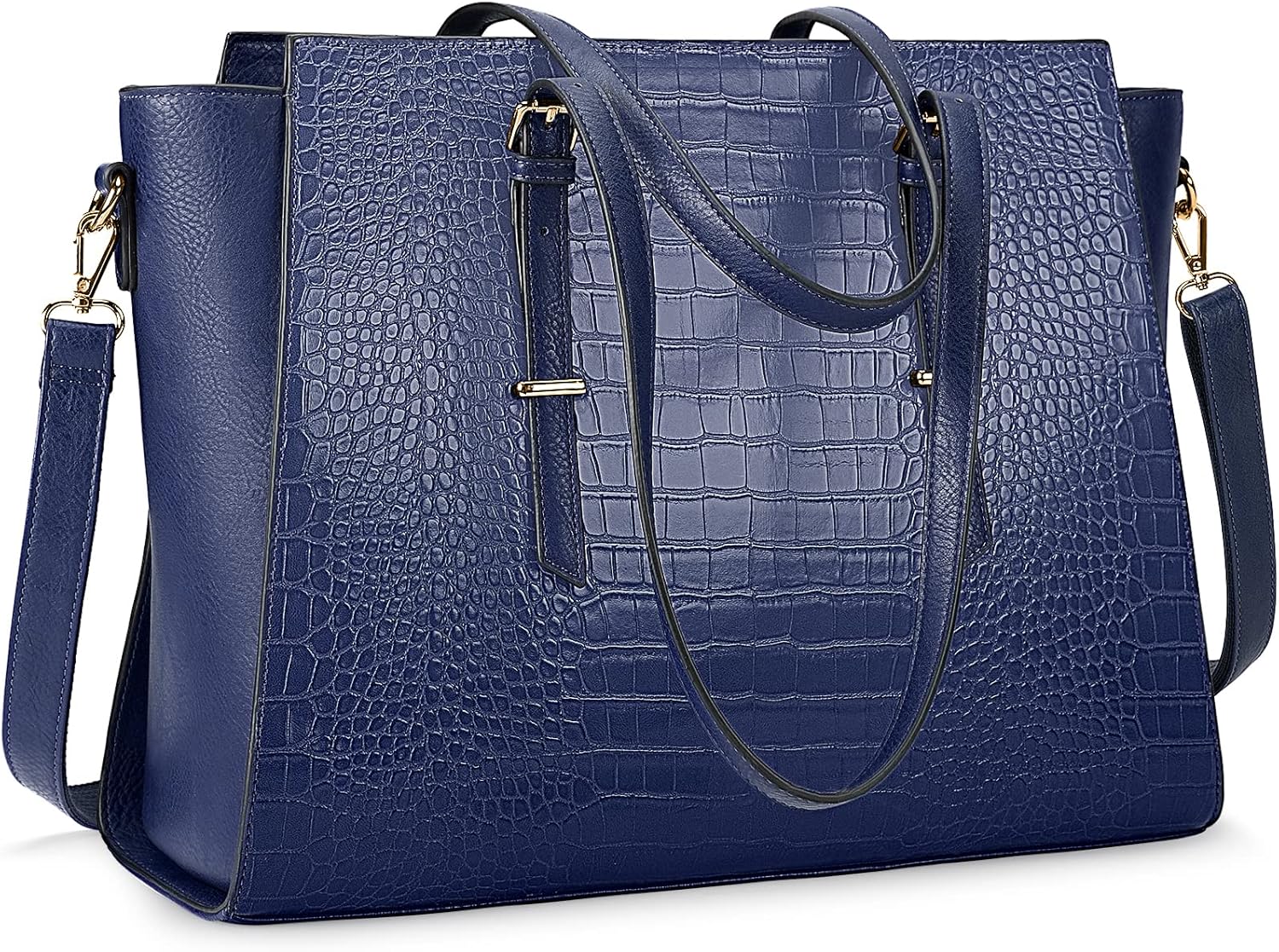 Laptop Bag for Women 15.6 inch Large Leather Tote Bag Waterproof Computer Tote Bag Professional Business Office Briefcase Handbag Shoulder Work Bag