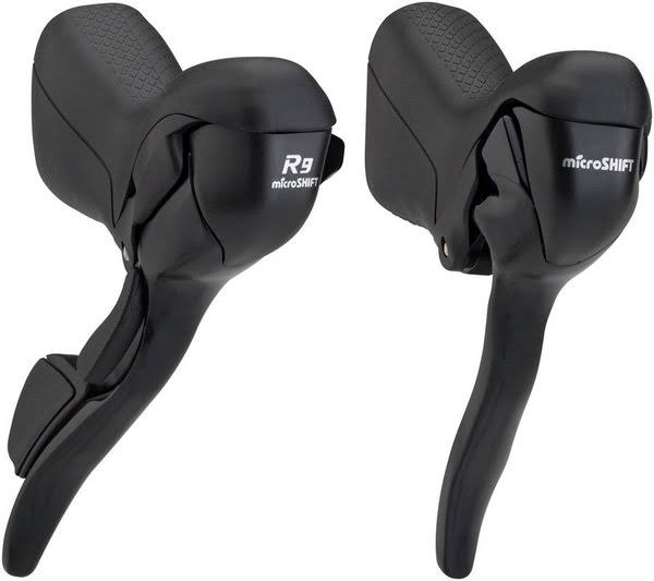 Microshift R9 Drop Bar Shift Lever Set 2 x 9-Speed Shimano Compatible Black