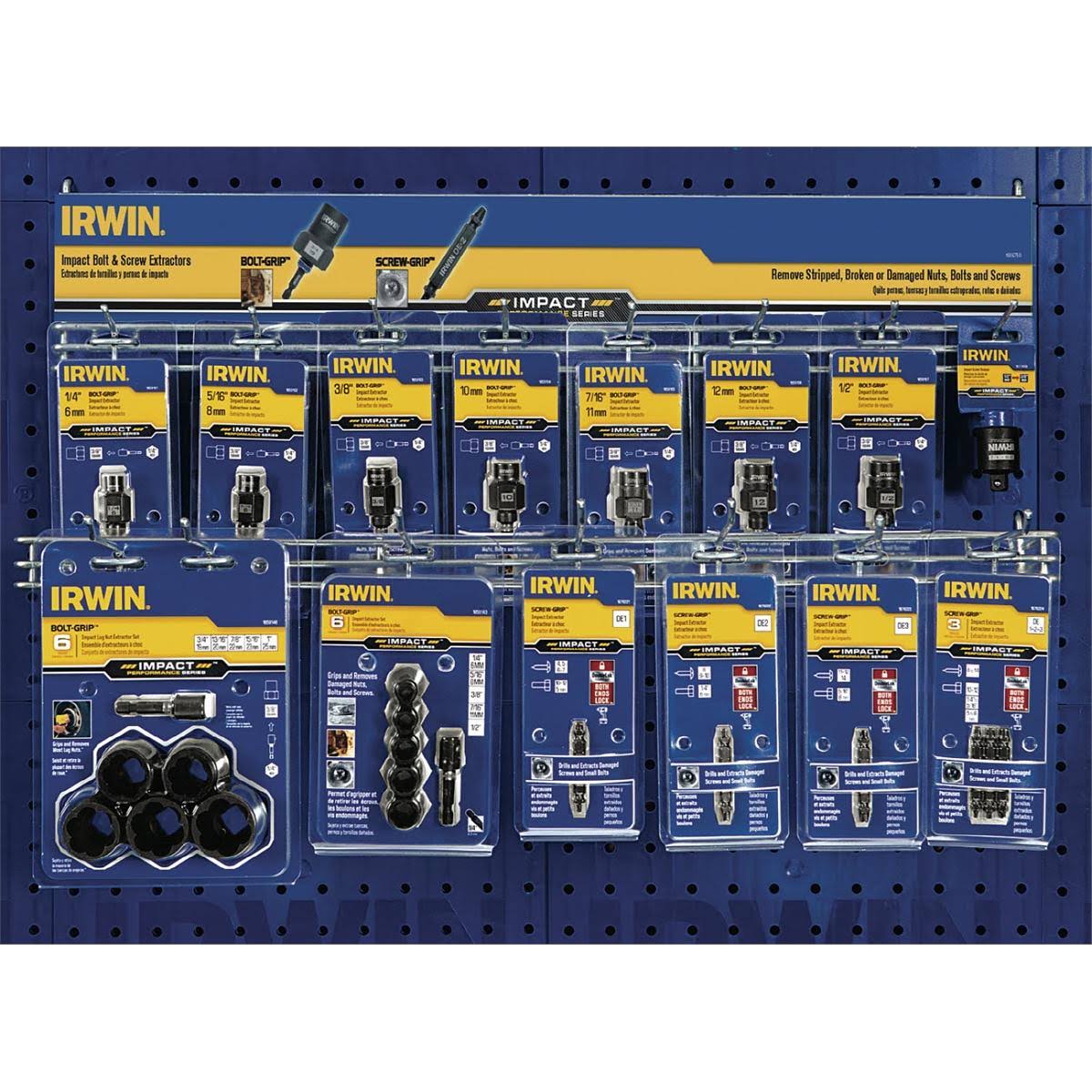 Hanson 1906750 - 25 PC Bolt Grip and Screw Grip Extractor Merchandiser