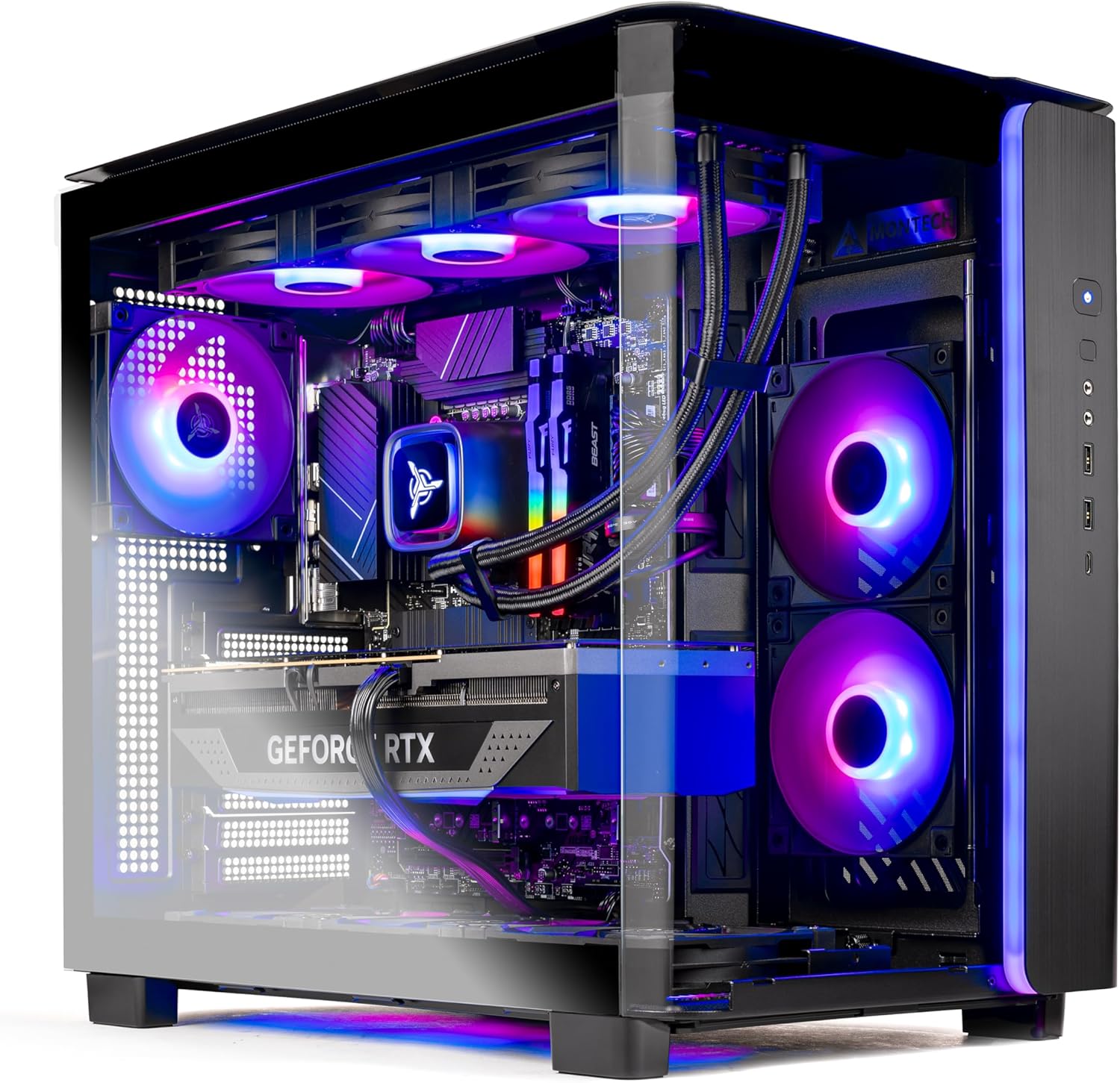 Skytech King 95 Gaming PC Desktop, Ryzen 7 7700X 4.5 GHz (5.4GHz Turbo Boost), NVIDIA RTX 4070 Ti Super 16GB GDDR6X, 1TB Gen4 SSD