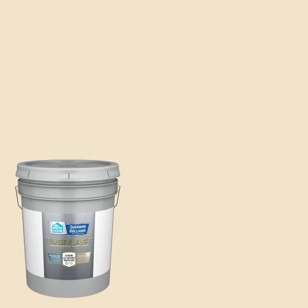 HGTV Home by Sherwin-Williams Everlast Satin Vanillin Hgsw4038 Exterior Paint (5-Gallon) | HGSW4038-833040