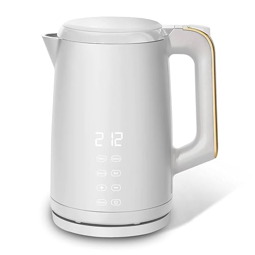 Touchscreen Kettle, 1.7L Programmable Temperature Kettle with Touch-Activated Display, Kitchenware by Drew Barrymore
