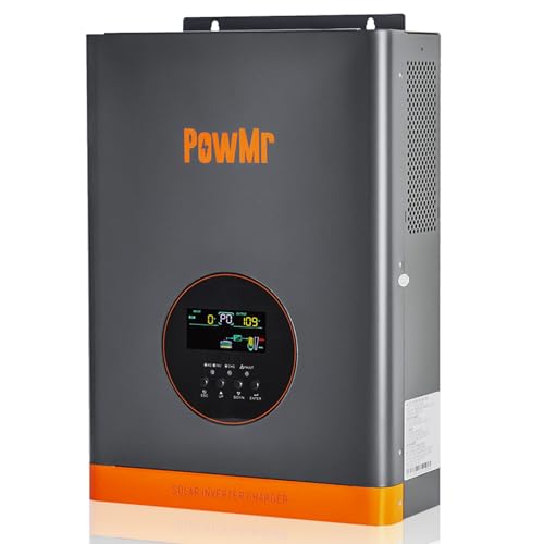 3000W Solar Inverter Pure Sine Wave, Peak 9000W, Low-Frequency Inverter Charger 24V to 110V Built-in 60A MPPT Controller