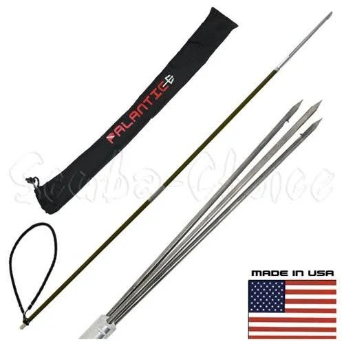 Carbon Fiber 5& Travel Spearfishing Two-Piece Pole Spear 3 Prong Paralyzer u0026 Bag