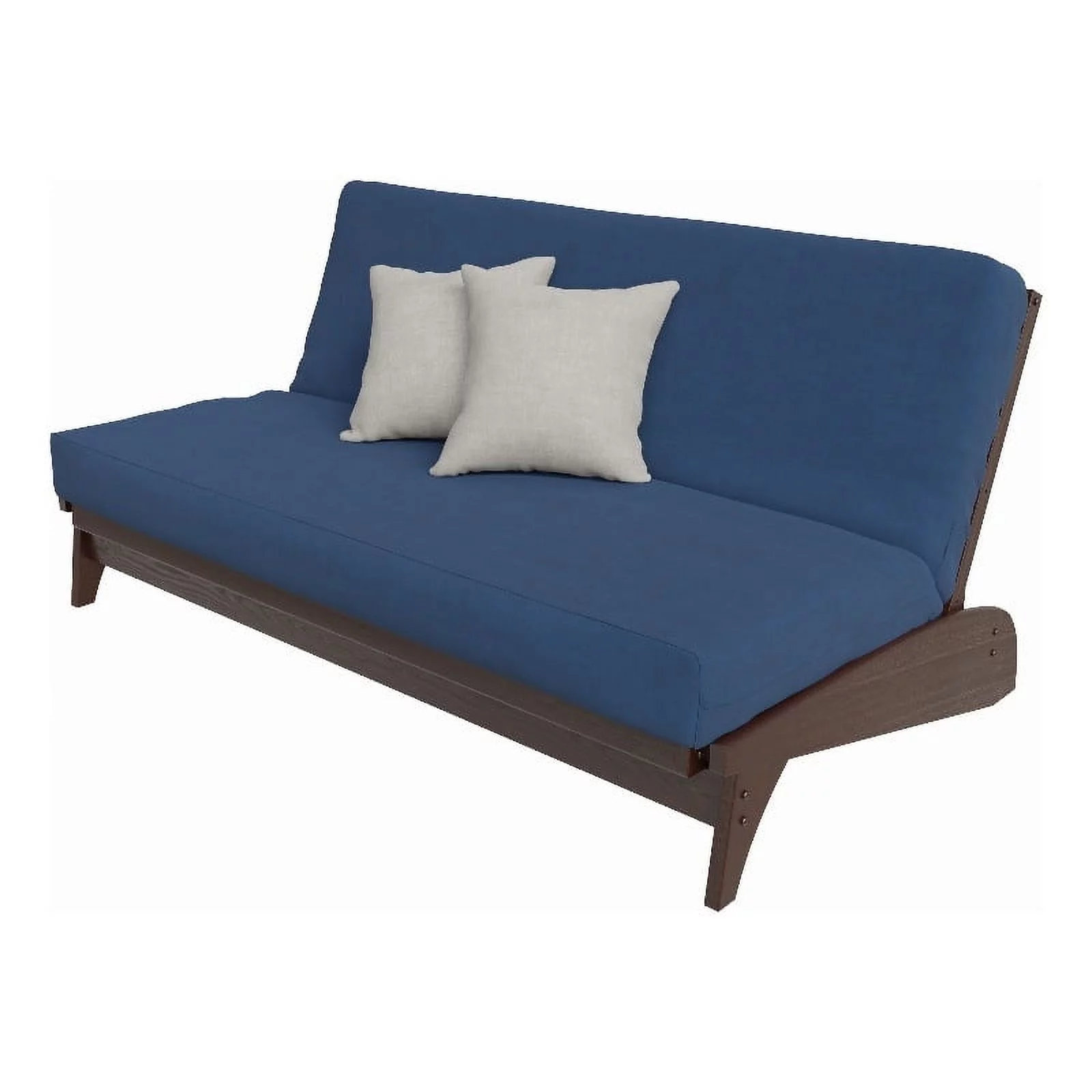 Full Size all wood Dillon Wall Hugger Futon Frame in Dark Cherry Finish