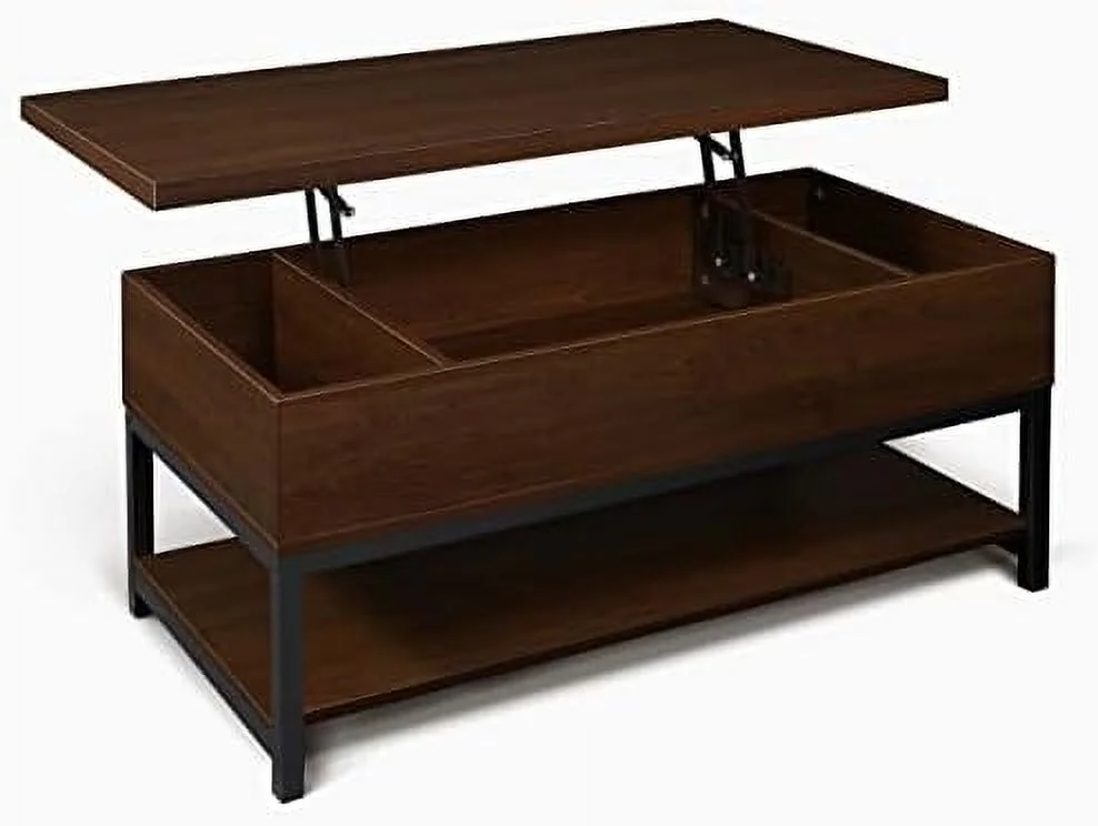 YZboomLife Lift Top Coffee Table w/  Coffee Table w/Bottom Open    Coffee Table w/Lift Top for Living Room  Rising Top Coffee Table w/Hidden