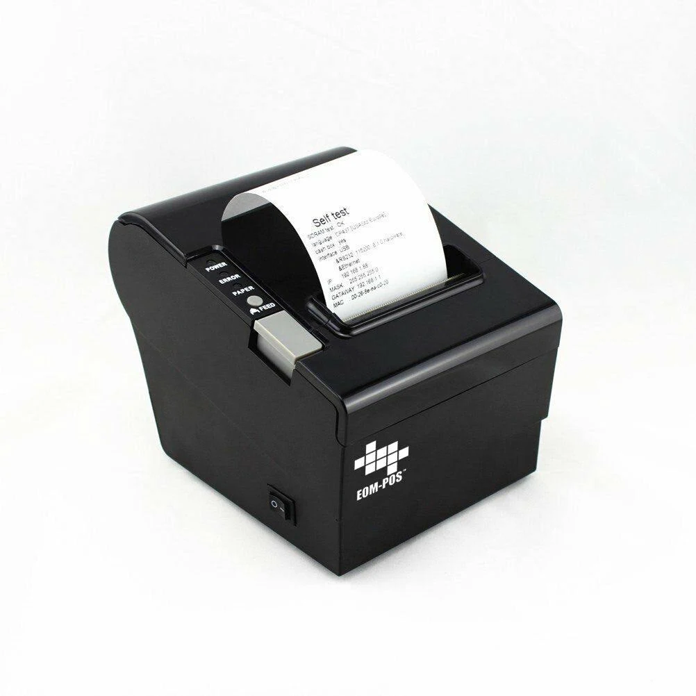 Eom-pos Thermal Receipt Printer - USB, Ethernet/LAN, Serial Ports - Auto Cutter