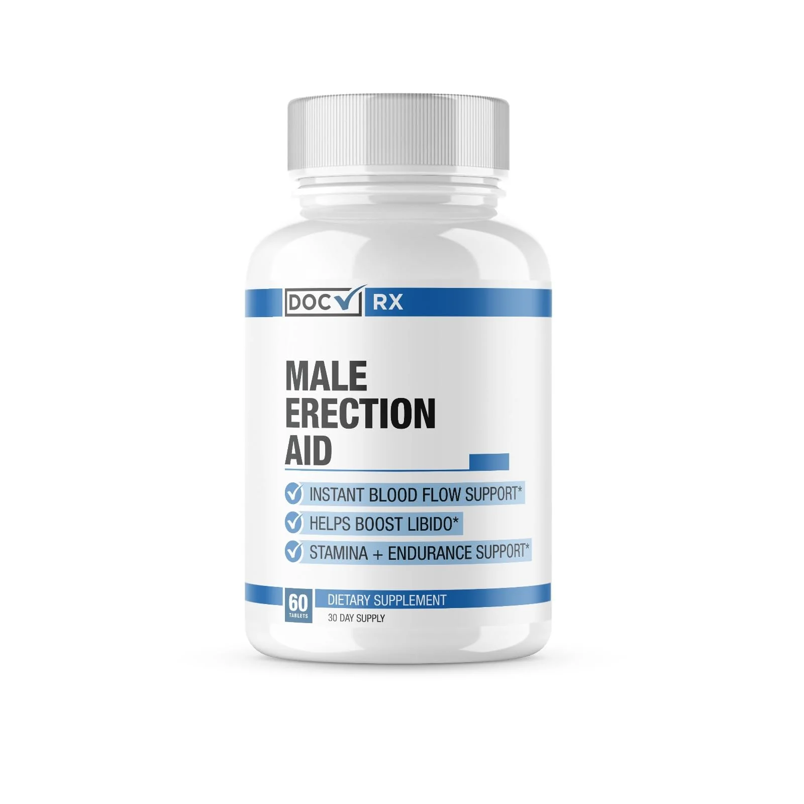 Doc RX | Male Performance Pills for Men Fast Acting Blood Flow | 19 Powerful Ingredients for Veiny Girth & Firmness | Performance EnIargement to Help