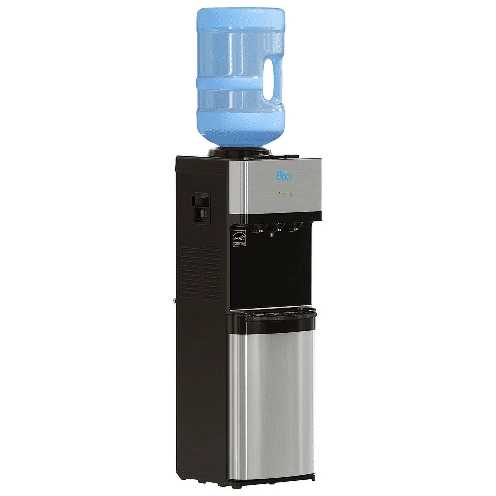 Brio Top Loading Water Cooler Dispenser - Hot and Cold Water, Child Safety Lock, Holds 3/5 Gallon Bottles - UL/Energy Star Approved