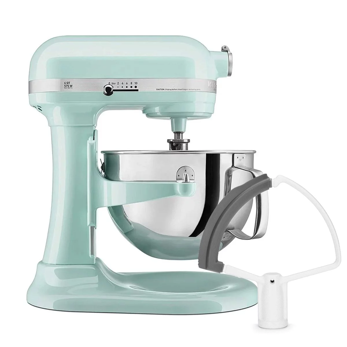 KitchenAid 6-Quart Pro 600 Bowl-Lift Stand Mixer | Ice Blue + Flex Edge Beater