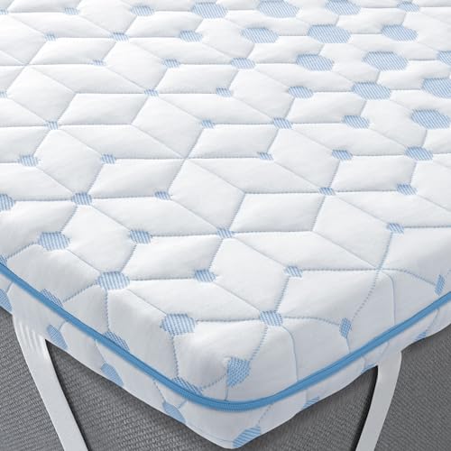 Sleepmax 4 Inch Firm Mattress Topper Queen - Gel Memory Foam Mattress Topper - High Density Foam Mattress Pad for Back Pain