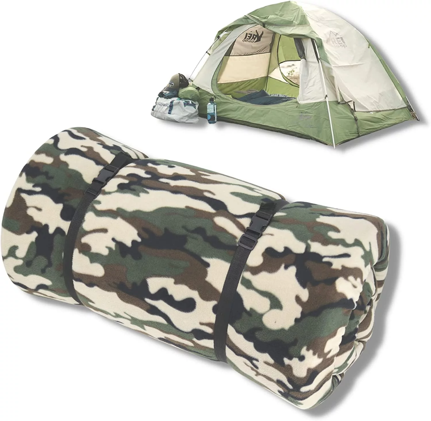 Foamma - Memory Foam Camping Mattress, Foldable and Portable Roll Up, for Travel Car Camping, Sleeping Pad & Floor, for RV Bunk, Tent, Guest Bed