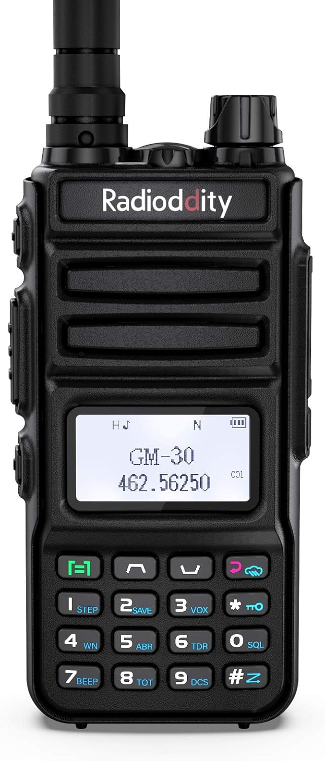 Radioddity GM-30 GMRS Radio, Handheld 5W Long Range Two Way Radio for Adults, GMRS Repeater Capable, with NOAA Scanning & Receiving, Display SYNC