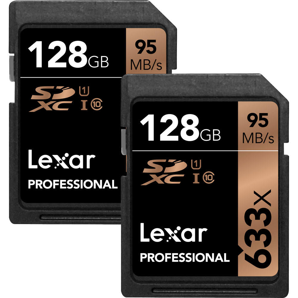 Lexar 128GB Professional 633x UHS-I SDXC Memory Card