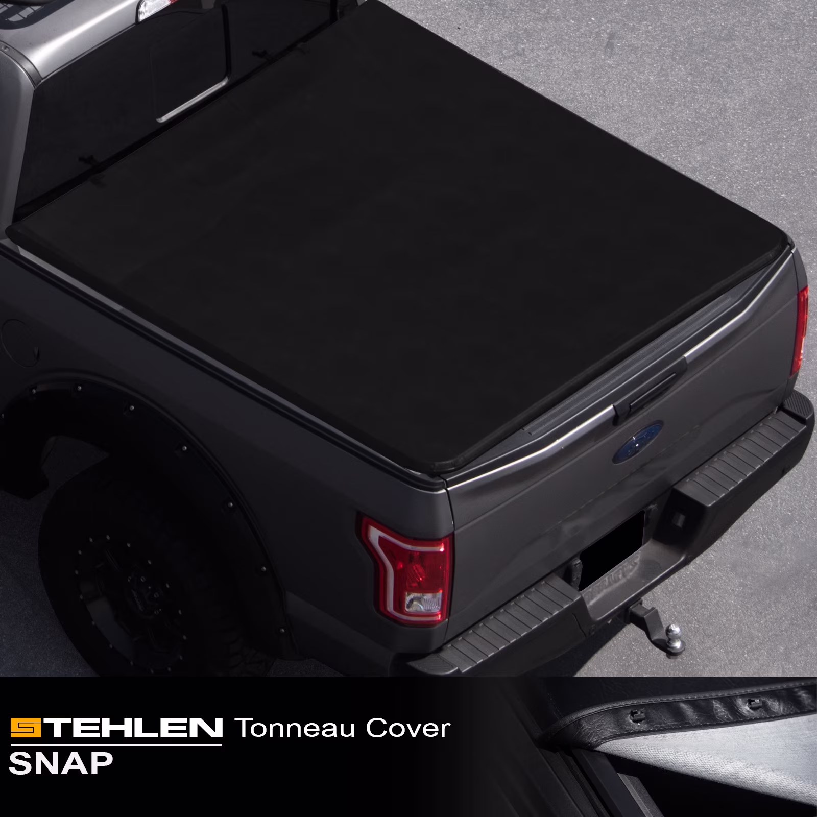 Stehlen 714937188440 Hidden Snap Tonneau Cover - Black For 2014-2018 Chevy Silverado / GMC Sierra 1500 5.8 Feet ( 68" ) Short Bed
