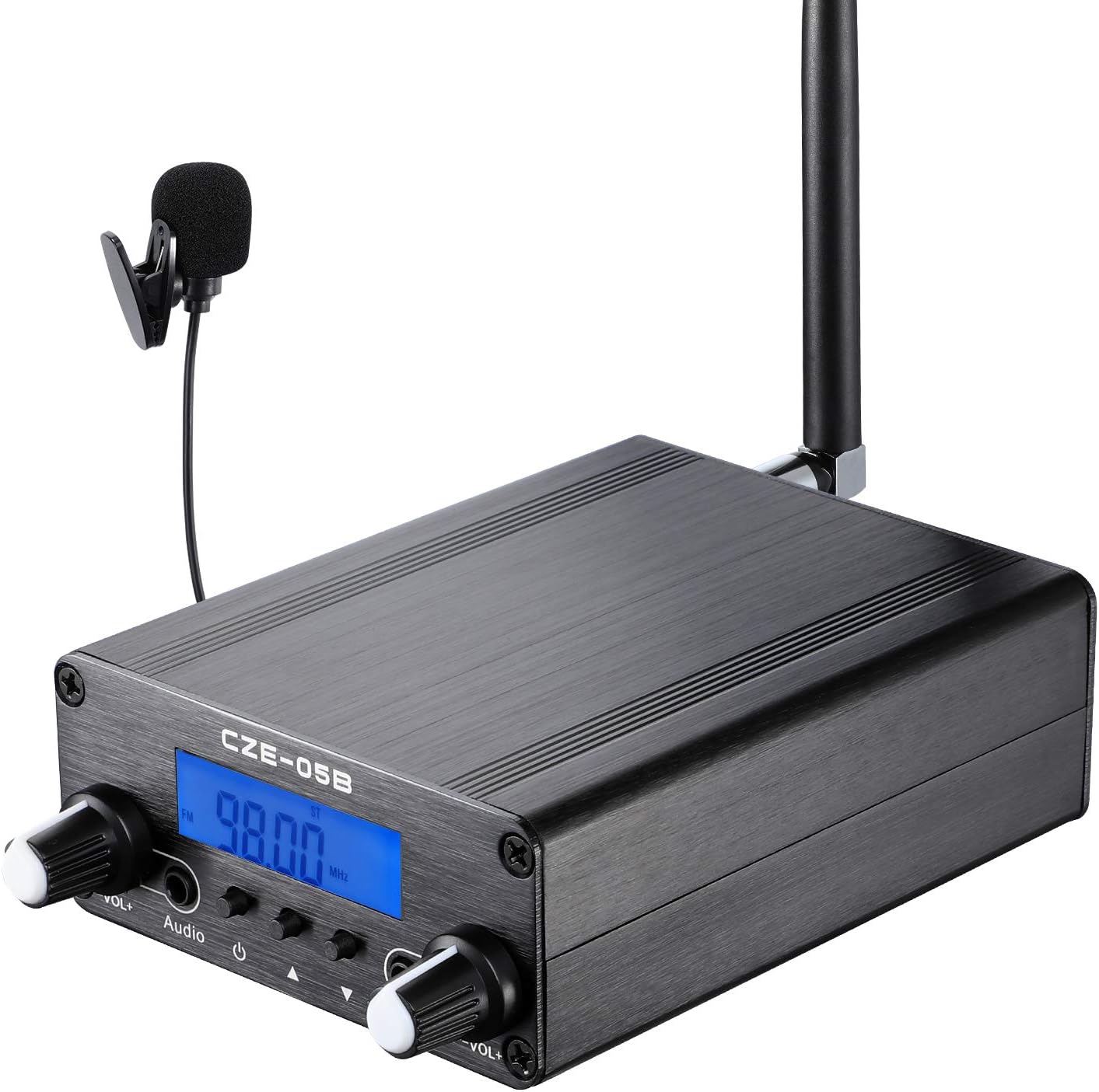 FM Transmitter for Church, APROTII 0.5W/0.1W FM Broadcast Transmitter 76~108MHz with Microphone and Antenna, Broadcast Long Range 1000ft