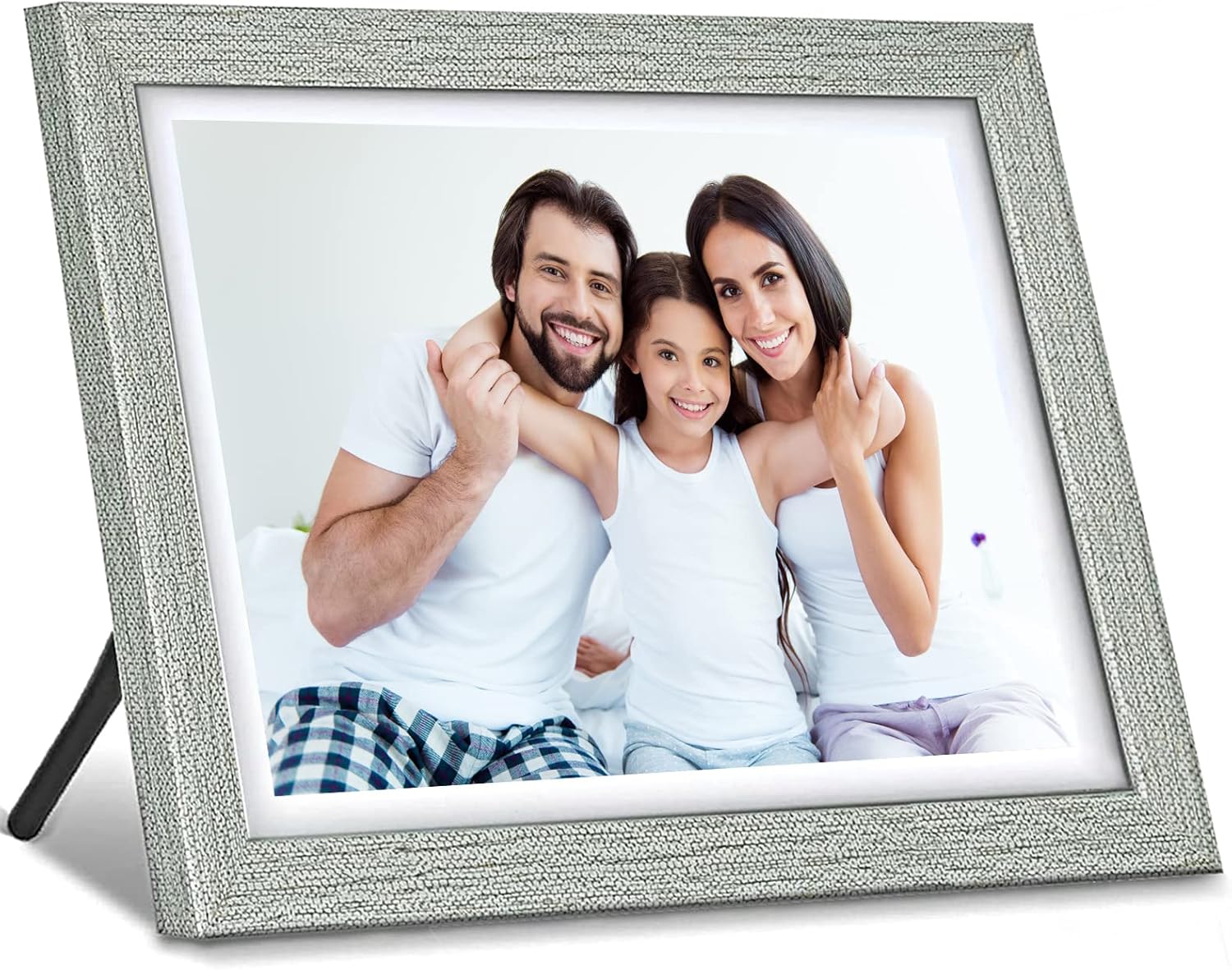 Digital Photo Frame, HAOVM 10.1 Inch USB Digital Photo - Widescreen HD IPS Display with 16GB Storage, Auto-Rotate, Wall Mountable
