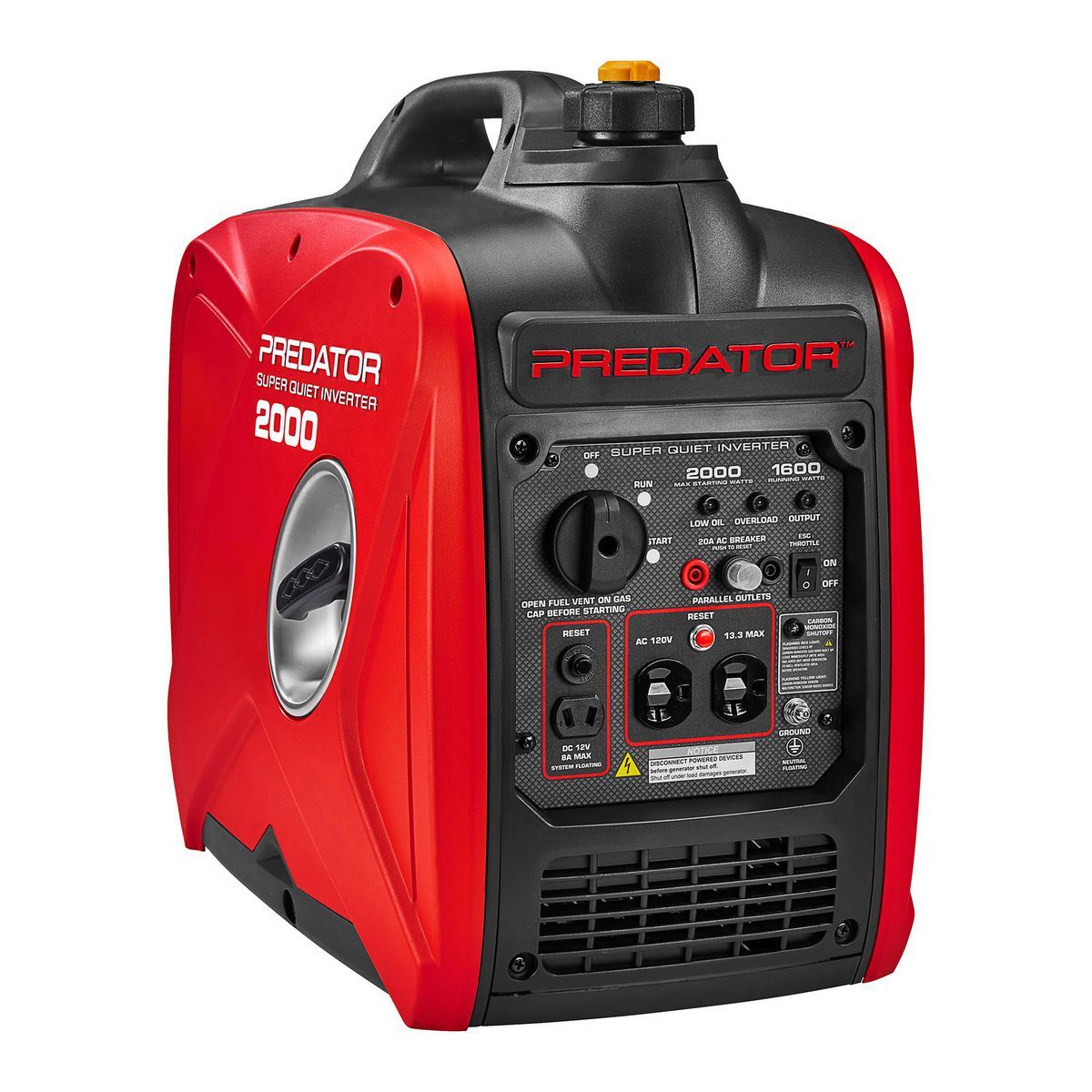 PREDATOR 2000 Watt SUPER QUIET Inverter Generator with CO SECURE Technology, EPA