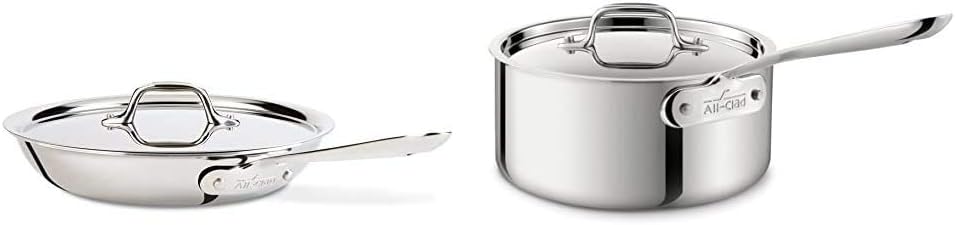 All-Clad D3 Fry Lid, 10 Inch Pan, Dishwasher Safe Stainless Steel Cookware, Silver