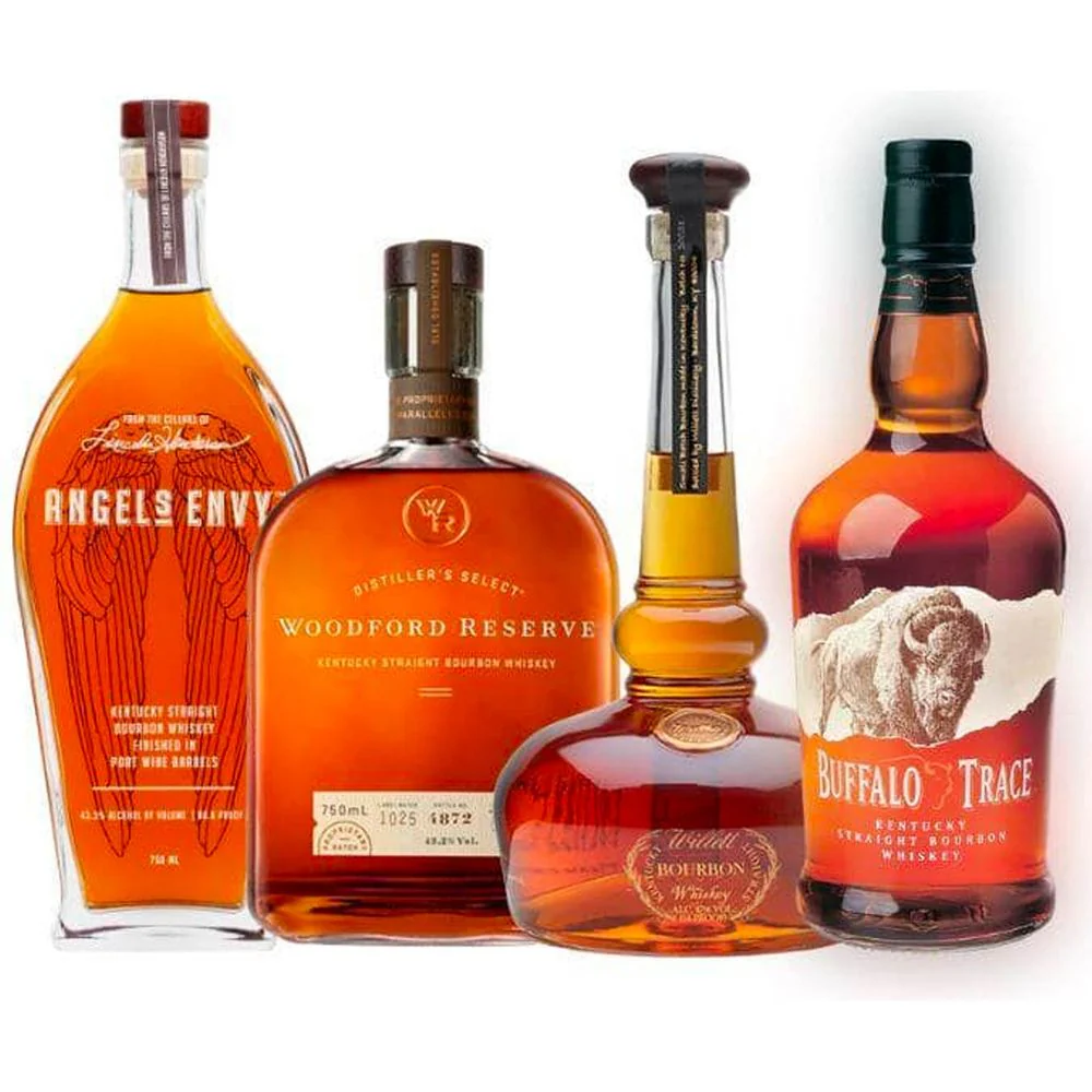 Angel's Envy, Woodford Reserve, Willett Pot Still, & Buffalo Trace Bundle - Nestor Liquor