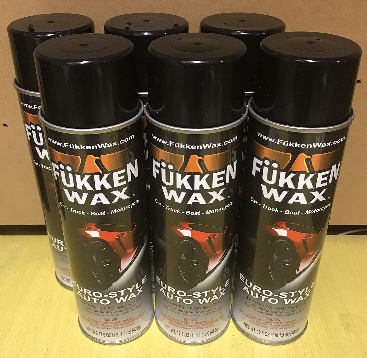 Fukken Wax Premium Spray-On Car Wax with Improved Formula. Big 17.05oz Aerosol Can Carnauba from Brazilian Palm. Get Brighter