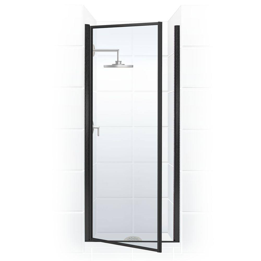 Coastal Shower Doors L22.66-C Legend Series 22x22 x 64x22 Framed Hinge Shower Door W Black Bronze