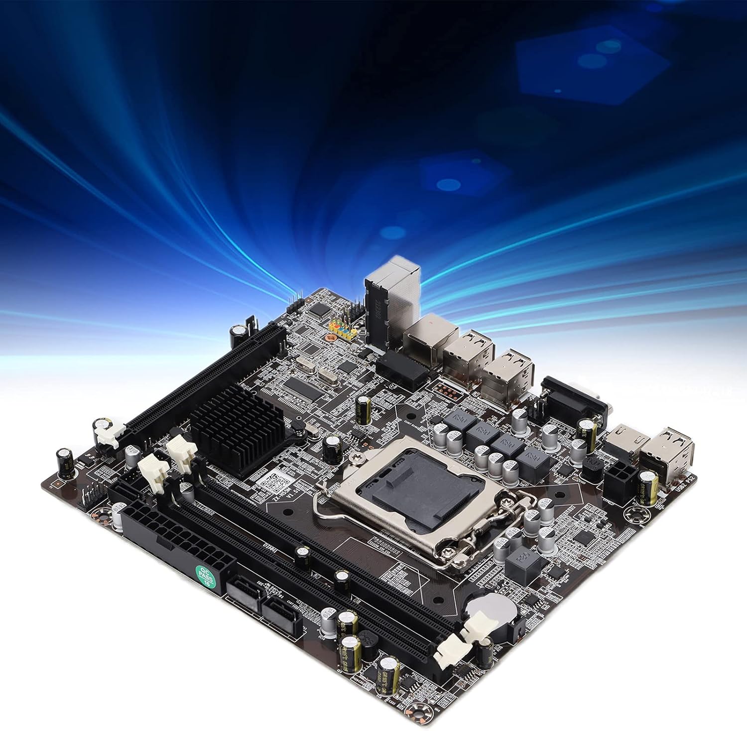 Zyyini DDR3 Computer Motherboard,PC Gaming Mainboard Single Dual Channel 1066/1333/1600,Integrated Graphics Card for I7 I5 I3 CPU, LGA 1156